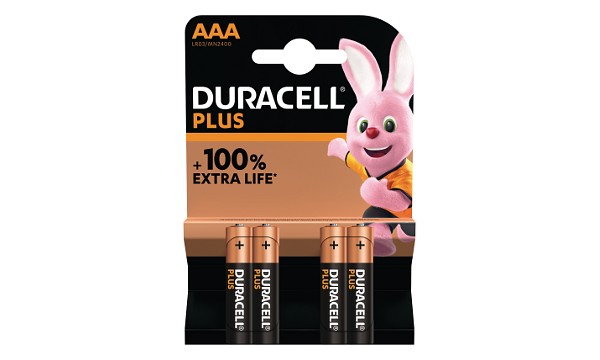 Duracell Plus Power AAA  Pakke med 4 Batterier