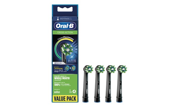 Oral-B CrossAction Black Refill Heads 8 pack