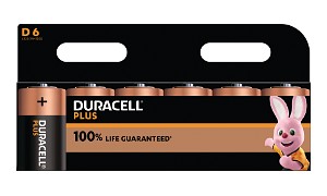 Duracell Plus Power D Size (Pack of 6)