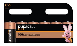 Duracell Plus C Size 6 Pack