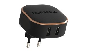 Duracell dobbelt 24W USB-A oplader